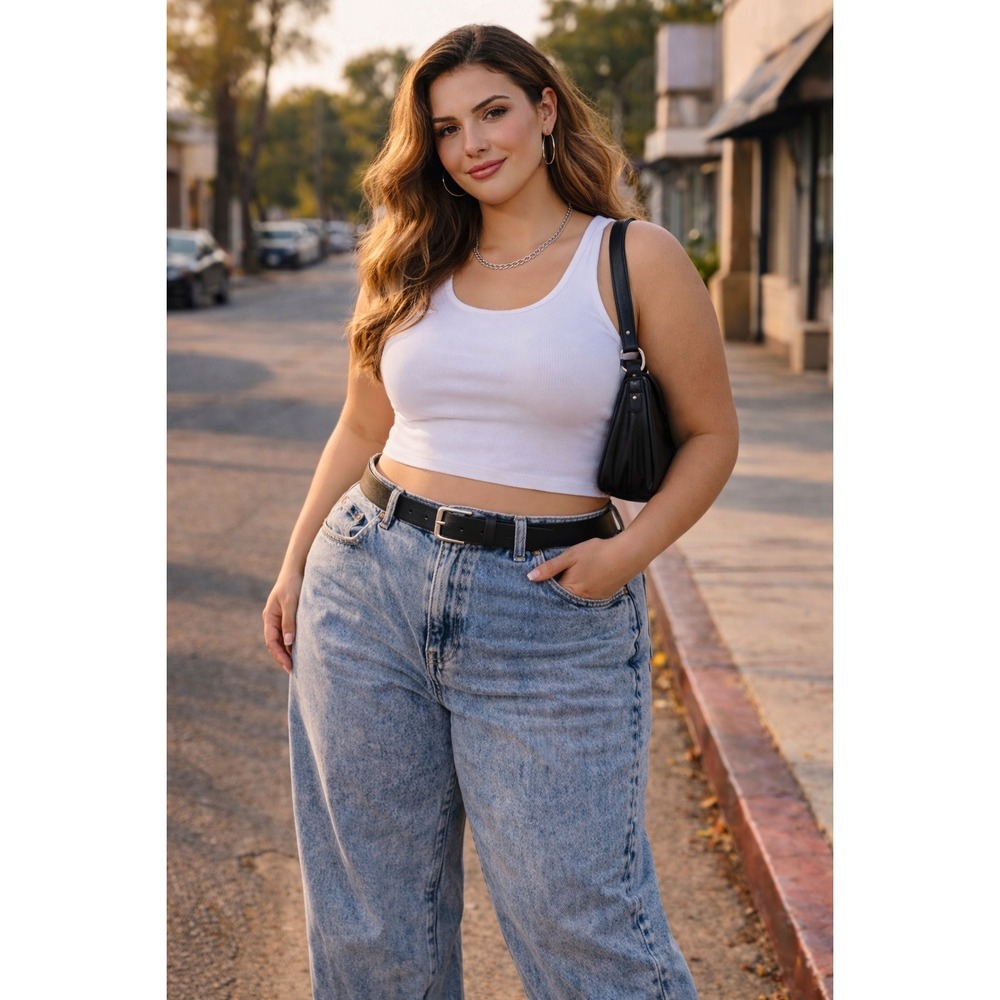 Bonjour Mom Jeans Womens Size 16 Blue Denim Cotton Stretch Mid Rise Acid‎ Wash